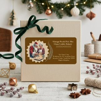 Rustic Mevrouw Kerstman Kerst Thuis Landelijke Bak Etiket