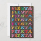 Rustic Mexican Fiesta Birthday Party Invitation Kaart (Achterkant)