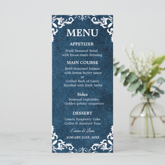Rustic Mexican Wedding Menu Card (Debout devant)
