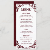 Rustic Mexican Wedding Menu Card (Devant / Derrière)