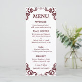 Rustic Mexican Wedding Menu Card (Debout devant)