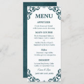 Rustic Mexican Wedding Menu Card (Devant / Derrière)