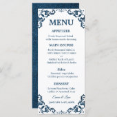 Rustic Mexican Wedding Menu Card (Devant / Derrière)
