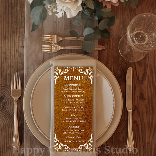 Rustic Mexican Wedding Menu Card
