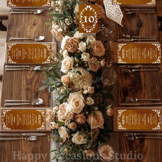 Rustic Mexican Wedding Menu Card