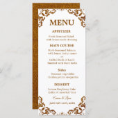 Rustic Mexican Wedding Menu Card (Devant / Derrière)