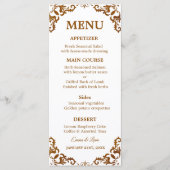 Rustic Mexican Wedding Menu Card (Devant)