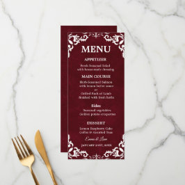 Rustic Mexican Wedding Menu Card