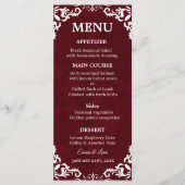 Rustic Mexican Wedding Menu Card (Devant)