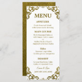 Rustic Mexican Wedding Menu Card (Devant / Derrière)