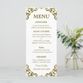Rustic Mexican Wedding Menu Card (Debout devant)
