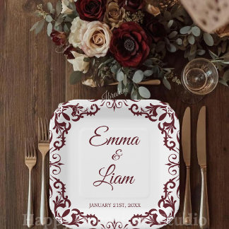 Rustic Mexican Wedding Paper Plates – Papel Picado Papieren Bordje
