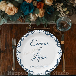 Rustic Mexican Wedding Paper Plates – Papel Picado Papieren Bordje