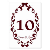 Rustic Mexican Wedding Table Number Card Kaart (Achterkant)