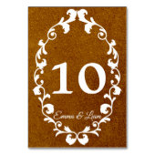 Rustic Mexican Wedding Table Number Card Kaart (Achterkant)