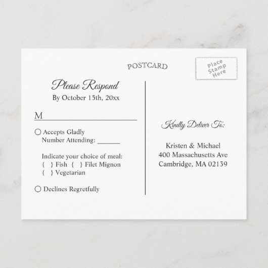 Rustic Midnight Blue Mason Jar Lights Wedding RSVP Uitnodiging Briefkaart (Achterkant)