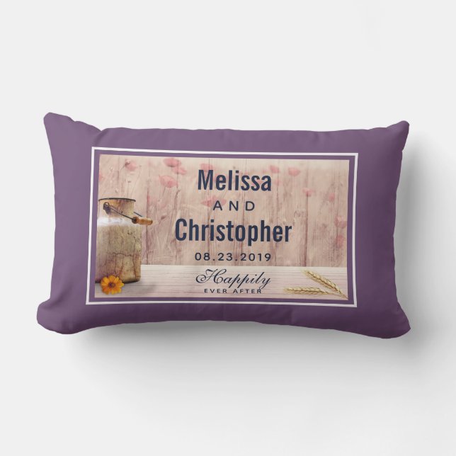 Rustic Milk Can country Wedding Kussen (Voorkant)