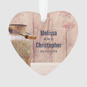 Rustic Milk Can country Wedding Ornament