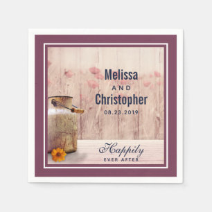 Rustic Milk Can country Wedding Servet