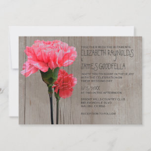 Rustic mini-anjers bruiloft kaart