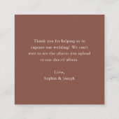 Rustic Minimal Hoefijzer | QR Code Deel de Liefde Informatiekaartje (Achterkant)