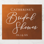 Rustic Minimalist Bridal Shower Personalized Sparkling Wijnetiket (Enkel label)