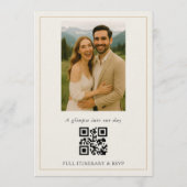 Rustic Minimalist Simple Photo Wedding Invitation (Dos)