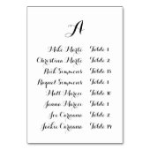 Rustic Minimalistic Calligraphy Seating Chart Card Kaart (Voorkant)