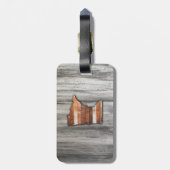 Rustic Minnesota Shape Bagagelabel (Achterkant verticaal)