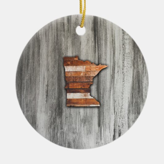 Rustic Minnesota Shape Keramisch Ornament (Voorkant)