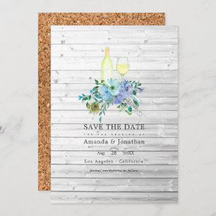 Rustic Mint Boho Wine Tasting Weduwfoto Save The Date