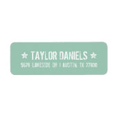 Rustic Mint Return Address Labels (Voorkant)
