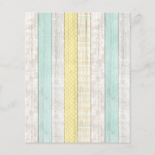 Rustic Mint & Yellow Boho Geo Mod Scrapbook Paper Flyer (Voorkant)