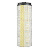 Rustic Mint & Yellow Boho Geo Modern Personalized Thermosbeker (Achterkant)