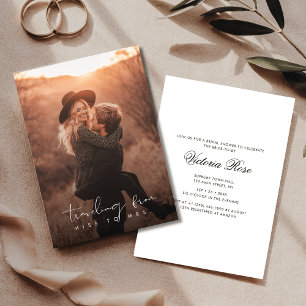 Rustic Miss naar Mrs Overlay Foto Vrijgezellenfees Kaart