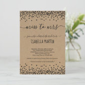 Rustic Miss to Mrs Bridal Shower Uitnodiging -Kraf (Staand voorkant)