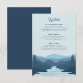 Rustic Misty Mountains Wedding Details RSVP Kaartje (Voorkant / Achterkant)