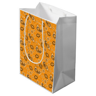 Rustic Modern Bandana Oranje Pattern Fun Medium Cadeauzakje