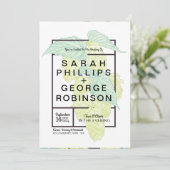 Rustic Modern Beer Hops Wedding Invitation Kaart (Staand voorkant)