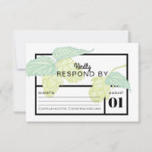 Rustic Modern Beer Hops Wedding RSVP Card Kaartje (Voorkant)