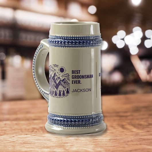 Rustic Modern Bergen Aangepaste Bruidsjonker Bierpul