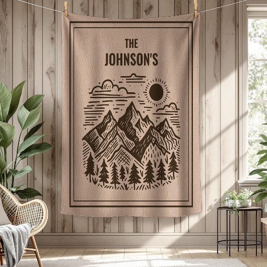 Rustic Modern Bergen Custom Fleece Deken