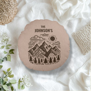 Rustic Modern Bergen Custom Rond Kussen