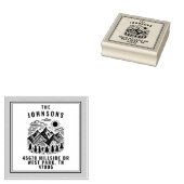 Rustic Modern Bergen Custom Rubberstempel (Gestempeld)