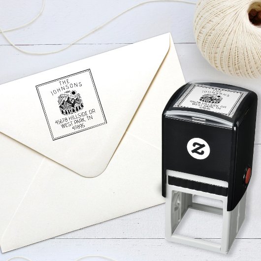 Rustic Modern Bergen Custom Zelfinktende Stempel