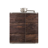 Rustic Modern BEST DAD EVER Eigen naam Deer Wood Heupfles (Achterkant)