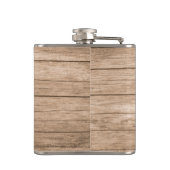 Rustic Modern BEST DAD OOIT Eigen naam Jaar Hout Heupfles (Achterkant)