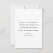 Rustic Modern Boho Budget Foto Huwelijk Liefde en Bedankkaart (Achterkant)