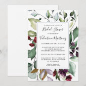 Rustic Modern Botanical Greenery Vrijgezellenfeest Kaart (Voorkant / Achterkant)