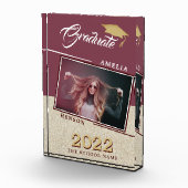 Rustic Modern Burgundy Afstuderen Afstuderen Fotoblokken (Rechts)